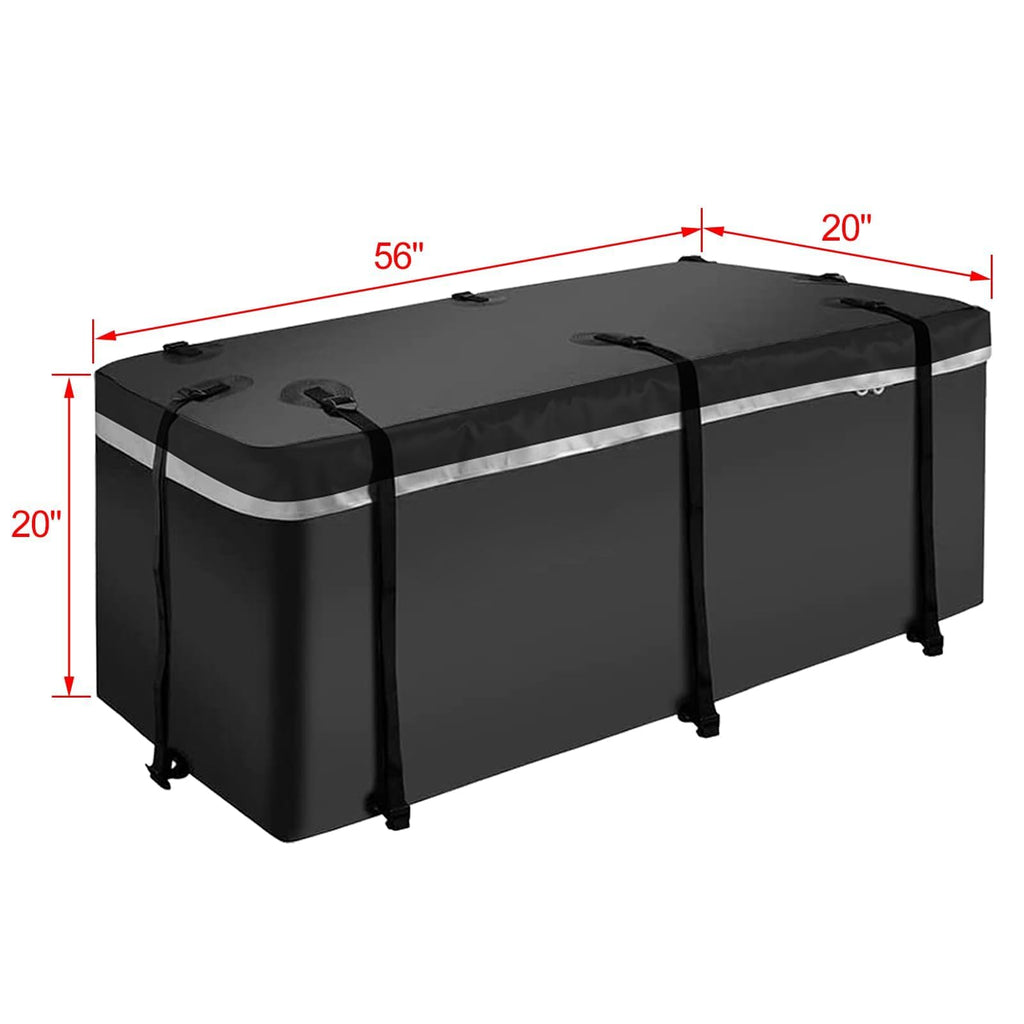 Garvee Heavy-Duty Trailer Hitch Cargo Carrier Folding 500 Lbs Capacity 16 CuFt 2" Receiver Hitch Cargo Rack Luggage Cargo Bag Black