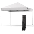 Garvee 10'x10' Pop-Up Canopy Tent - Waterproof Portable Sun Shelter with Roller Bag, Sandbags & Stakes for Picnic, Camping & Outdoor Events, Grey