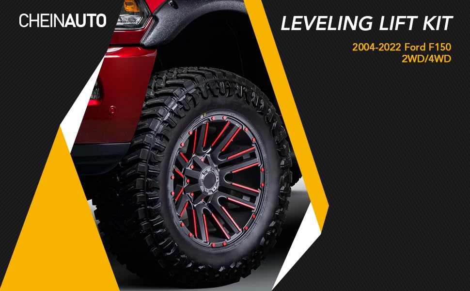 Garvee 2 Inch F150 Leaf Rear Leveling Kit, Blocks & U-bolts Set