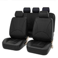 Garvee Car Seat Covers Full Set - Universal Fit Breathable Auto Seat Protectors with Headrest Covers, Airbag Compatible, Washable & Easy Install for Cars, SUVs, Vans - Black