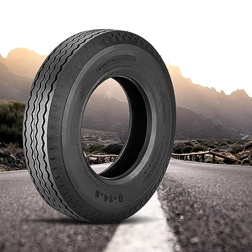 Garvee Heavy Duty Trailer Tires 8-14.5 14PR, Load Range G Speed Range J, 3040 LBS Max Load, for Flatbed Livestock Utility Trailers