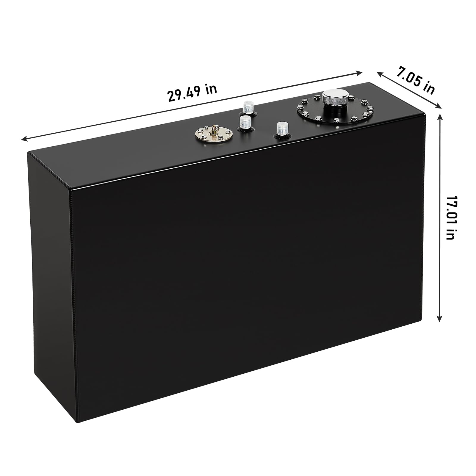Garvee 17 Gal Polished Alum Fuel Cell & Sender for Drift & Strip