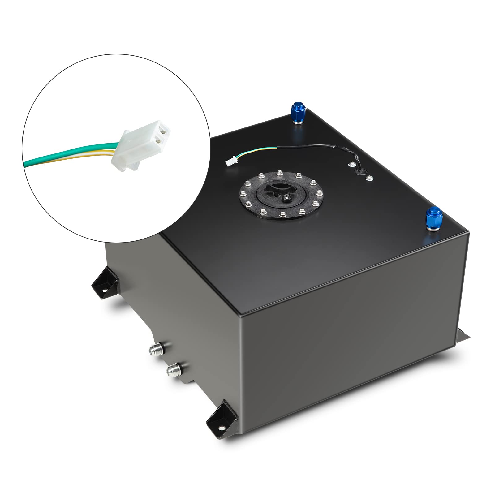 Garvee 10 Gal Universal Fuel Cell, Polished Alum with Level Sender