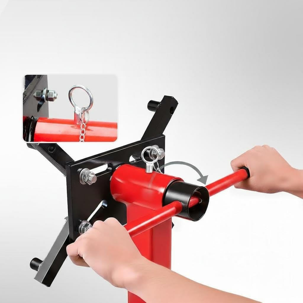 Garvee Engine Stand 0.75 Ton Capacity Heavy-Duty Steel Rotating Head 360-Degree Red