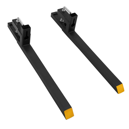 Garvee 43" 2000lbs Clamp on Pallet Forks Heavy Duty Tractor Forks Quick Attach Pallet Fork for Bucket Tractor Loader Skid Steer