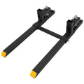 Garvee 43" 2000lbs Clamp on Pallet Forks Heavy Duty Tractor Forks with Adjustable Stabilizer Bar Quick Attach Pallet Fork for Bucket Tractor Loader Skid Steer