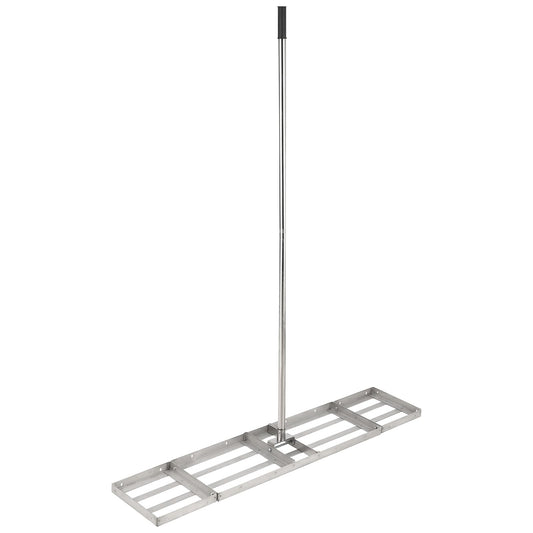 Garvee 48"×10" Heavy-Duty Steel Lawn Leveling Rake with 180° Flexible Rotation - Topdressing Spreader Tool for Backyard, Garden, Golf Course, Farm, and Pasture