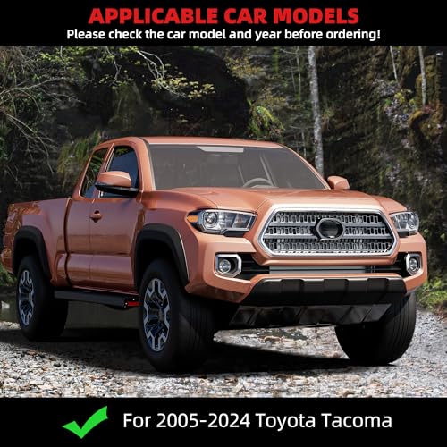 Garvee Running Boards Compatible with 2005-2023 Toyota Tacoma Double Cab,Aluminum Side Steps for 2005-2023 Toyota Tacoma Double Cab,Aluminum Nerf Bars