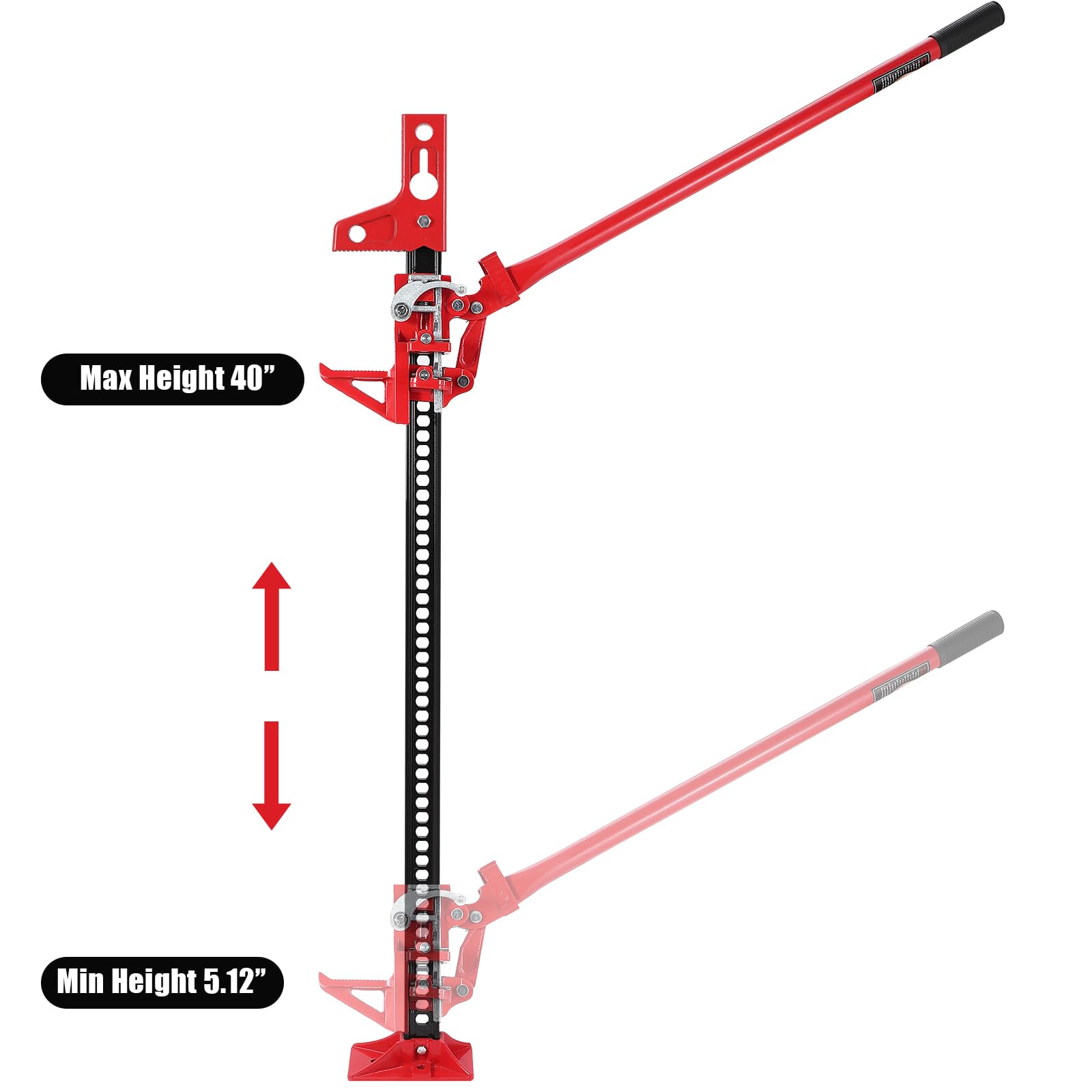 Garvee 48" High Lift Farm Jack - 3.2 Ton Heavy-Duty Ratcheting Off-Road Lifting Tool with Triangular Head for Cars, Trucks, SUVs, ATVs, 4x4s, and Farm Use