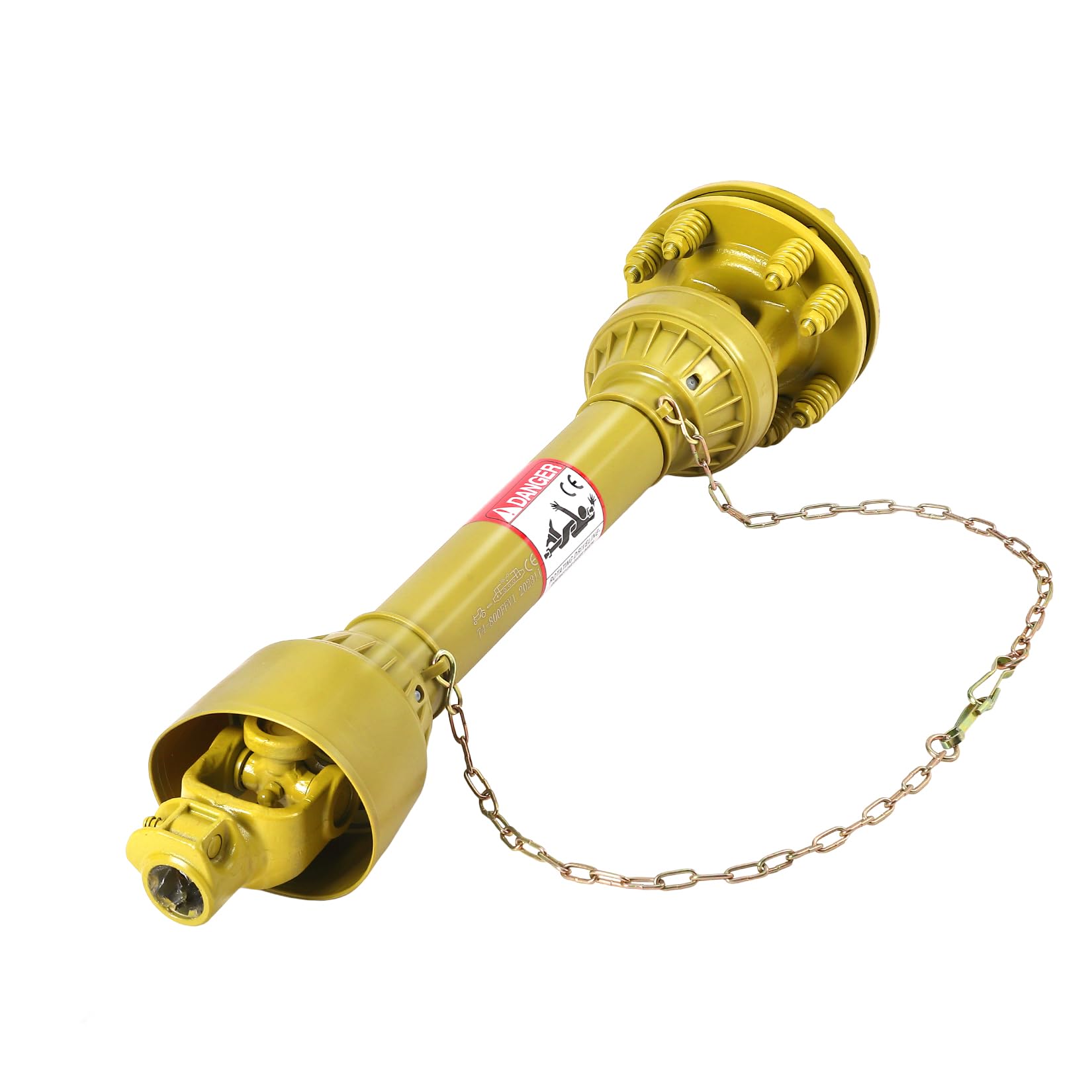 Garvee 1-3/8" Pto Drive Shaft with Slip Clutch, 6 Spline Both Ends Pto Shaft, Series 4 Tractor Pto Drive Line Shaft,31.5"-41"Brush Pto Friction Shaft, Pto Shaft for Bush/Rotary Cutter/Finish Mower