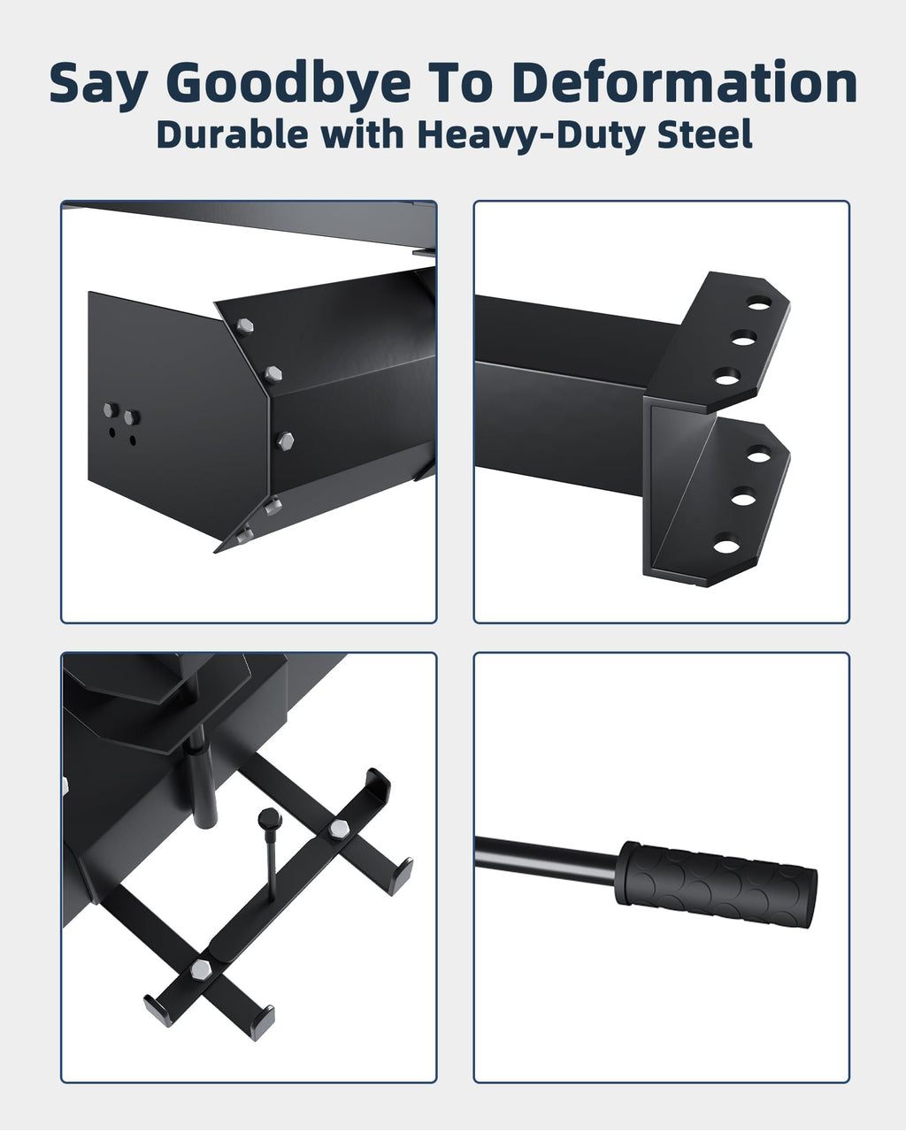 Garvee Sleeve Hitch Tow, Carbon Structural Steel for Turning Over The Soil & Shoveling Snow, Black, 42"