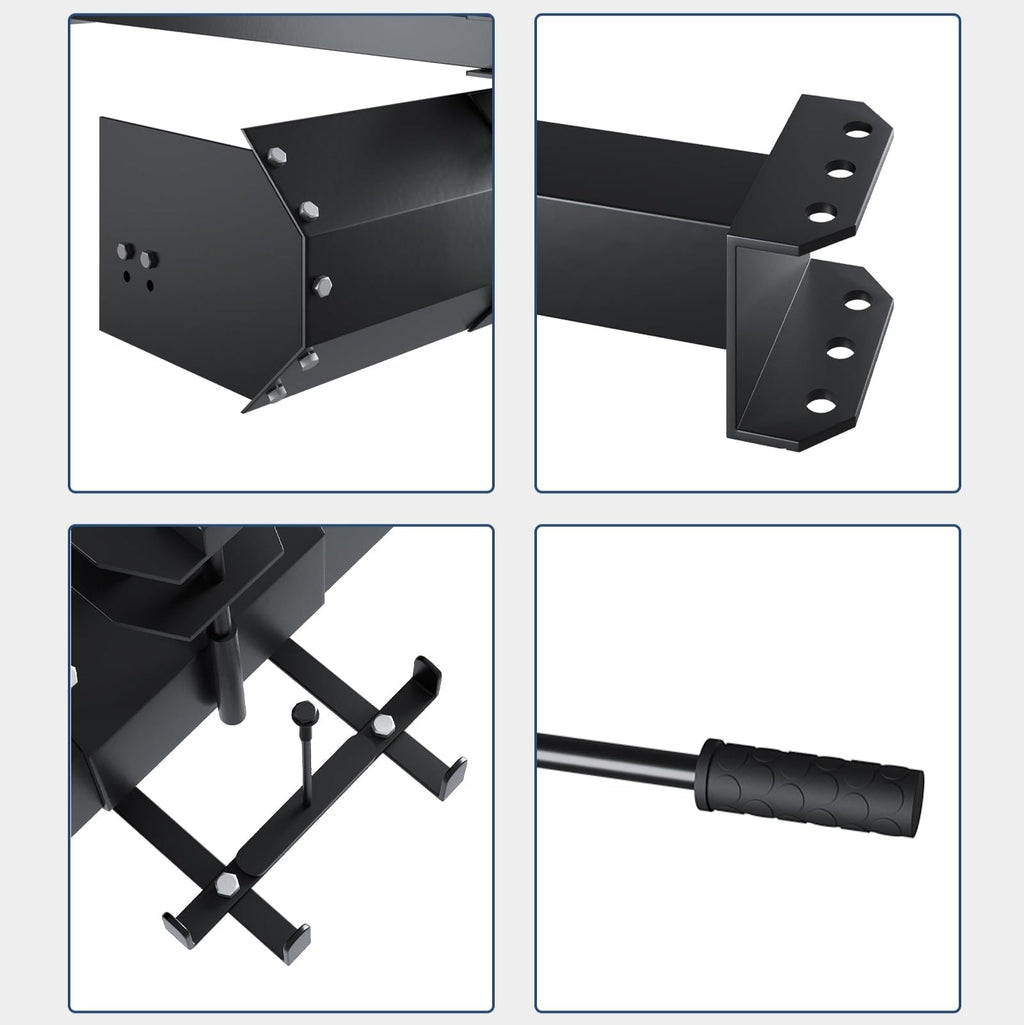 Garvee Sleeve Hitch Tow, Carbon Structural Steel for Turning over The Soil & shoveling snow, Black, 38"