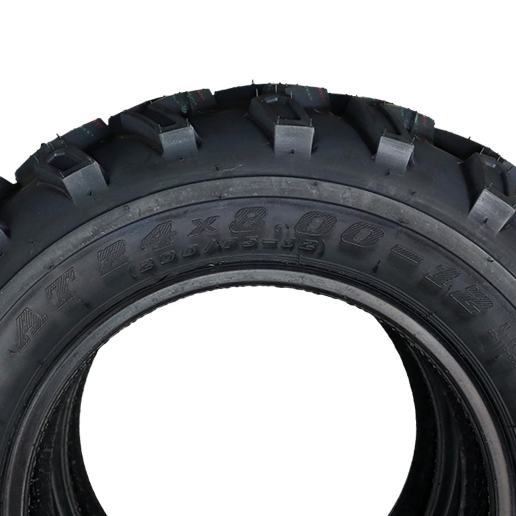Garvee Set of 2 ATV UTV Tires 24X8-12, 4PR All Terrain 24x8x12 ATV UTV Off-Road Tires, Max Load 265 Lbs each Tire, Tubeless QD-115