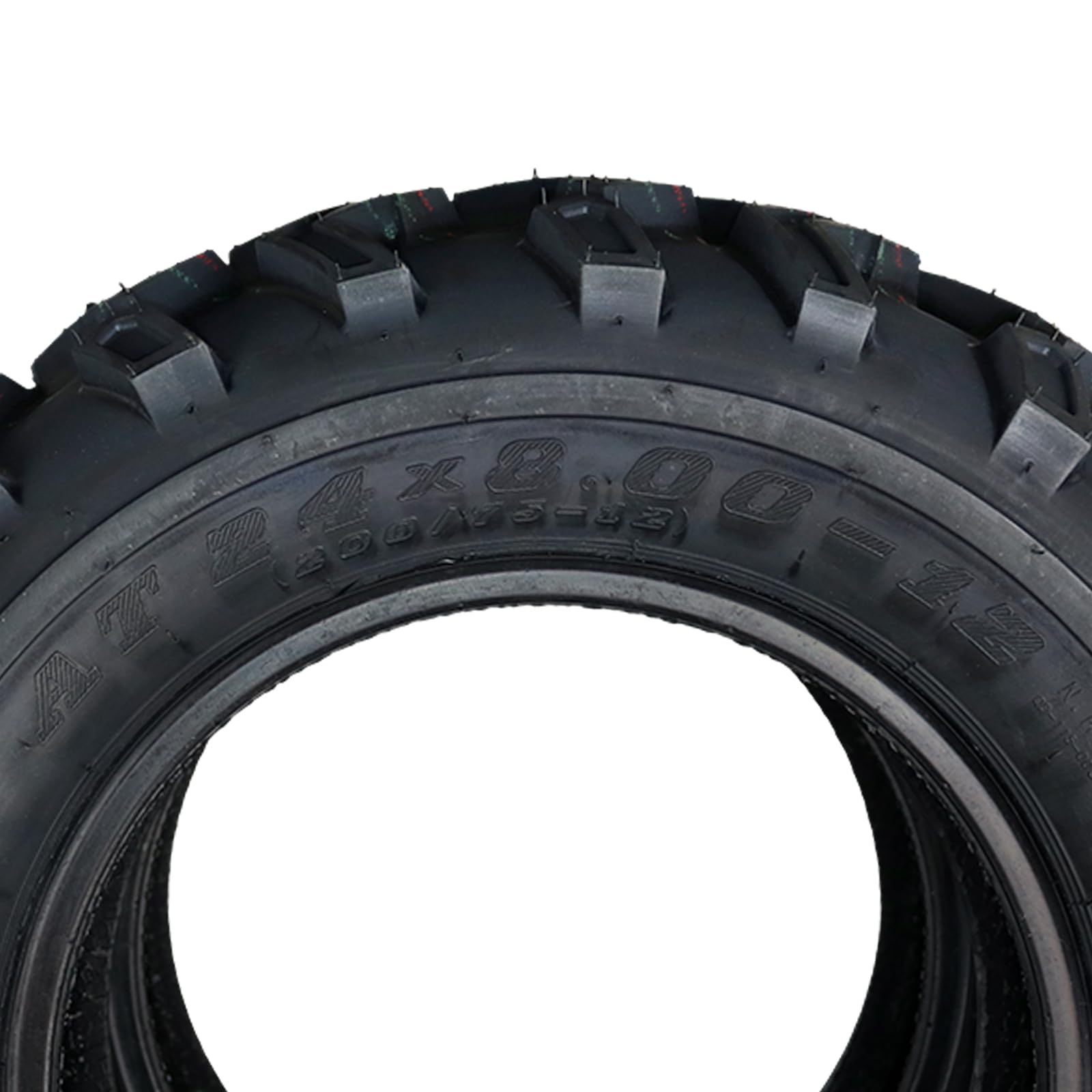 Garvee Set of 2 ATV UTV Tires 24X8-12, 4PR All Terrain 24x8x12 ATV UTV Off-Road Tires, Max Load 265 Lbs each Tire, Tubeless QD-115