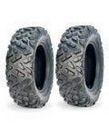 Garvee Set of 2 ATV/UTV All-Terrain Tires - 24x8-12 6PR Tubeless Heavy-Duty Off-Road Tires for Mud and Sand, Durable, Black