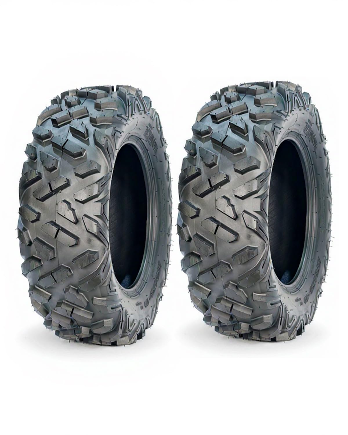 Garvee Set of 2 ATV/UTV All-Terrain Tires - 24x8-12 6PR Tubeless Heavy-Duty Off-Road Tires for Mud and Sand, Durable, Black