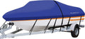 Garvee Boat Cover, 600D Waterproof Trailerable Marine Grade Polyster Canvas Fits V-Hull, Tri-Hull Fishing Boat, Runabout, SKi Boat, Bass Boat