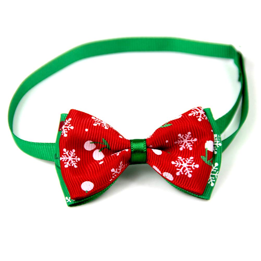 Garvee Pet Collar Christmas Series Bowknot Size Adjustable Collar for Pet Dog Teddy Supplies As Shown 5#
