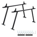 Garvee 35"-71" Adjustable Aluminum Truck Ladder Rack, Weatherproof, No-Drill J-Bolts Two-Bar, Heavy-Duty Pickup Bed Rack for Ford, Chevy, Toyota, RAM, Black