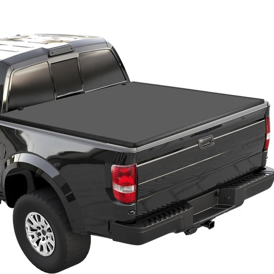 Garvee T3 Soft Trifold Truck Bed Tonneau Cover Compatible with 2004-2008 F150 (Incl. 2004 2005 2006 2007 2008 F-150 Excl. Lightning & 2004 Heritage) | 5.5'/ 67" Bed Without Ram Box | Black