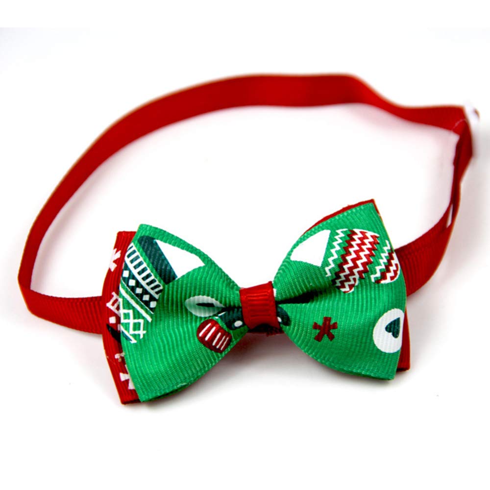 Garvee Pet Collar Christmas Series Bowknot Size Adjustable Collar for Pet Dog Teddy Supplies As Shown 3#