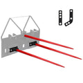 Garvee Hay Spear 49" 3Pcs Bale Spear with Short Slide, Quick Attach Square Hay Bale Spears 3600 lbs Capacity, Bale Hay Spike for Kubota Bobcat Buckets Tractors Loaders (Not Include Skid Steer Mount Plate)