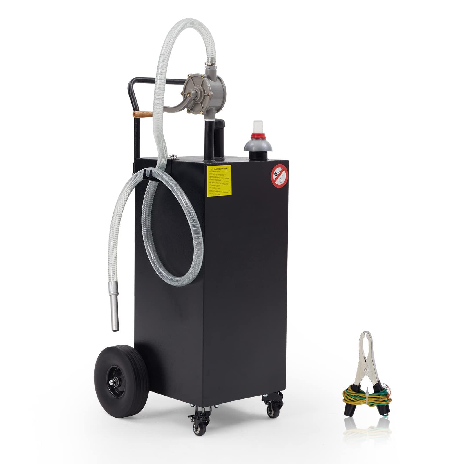 Garvee 30 Gallon Portable Gas Caddy with Pump & Wheels