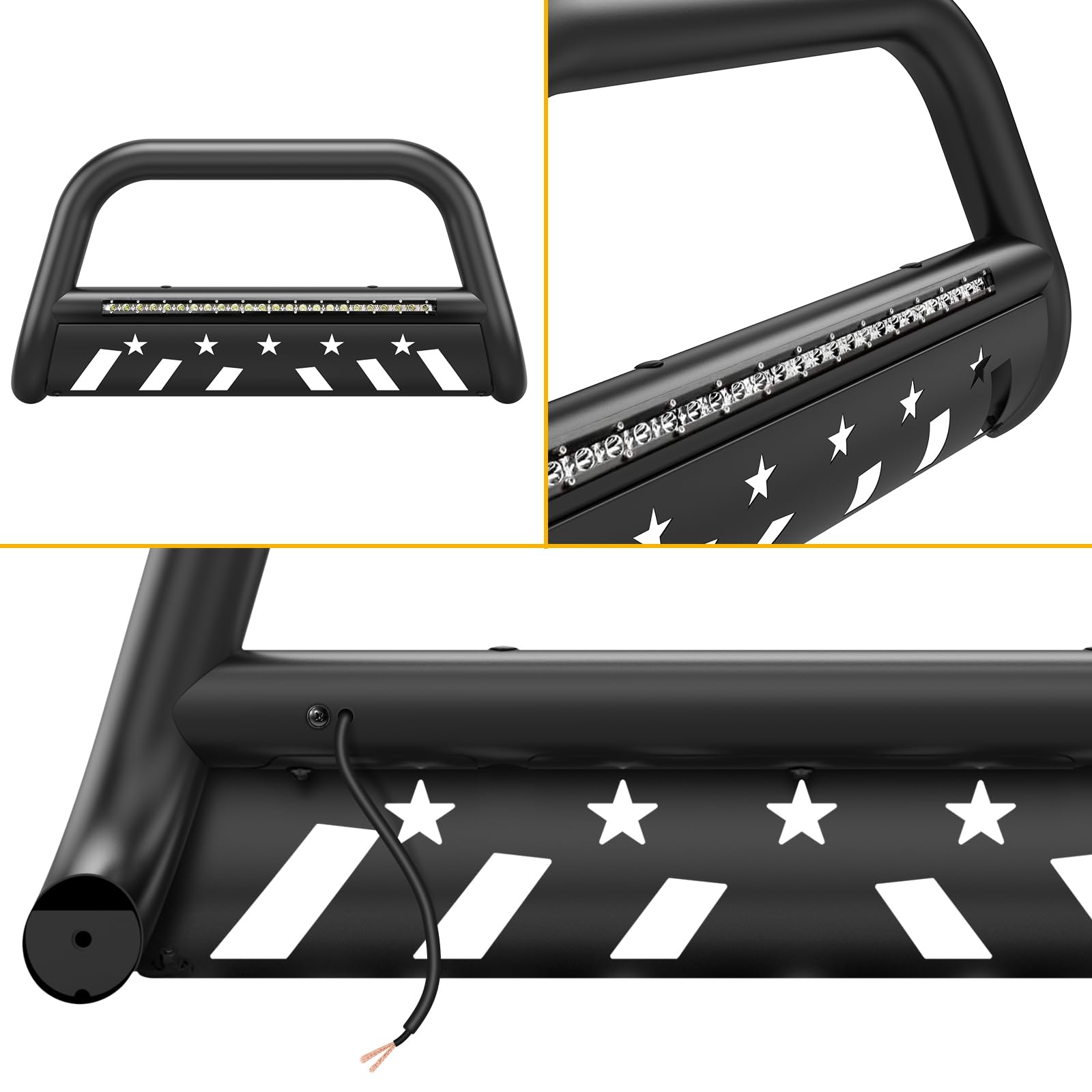 Garvee LED Bull Bar for 2019-2023 Dodge RAM 1500, Grille Guard