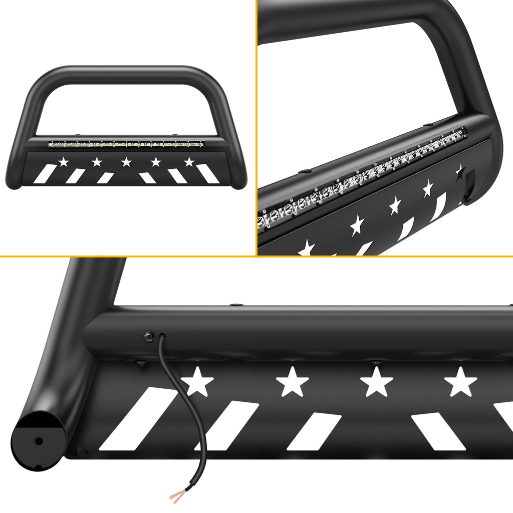 Garvee LED Bull Bar Wide Compatibility Solid and Durable Steel Protects Vehicle Waterproof LED Easy Install