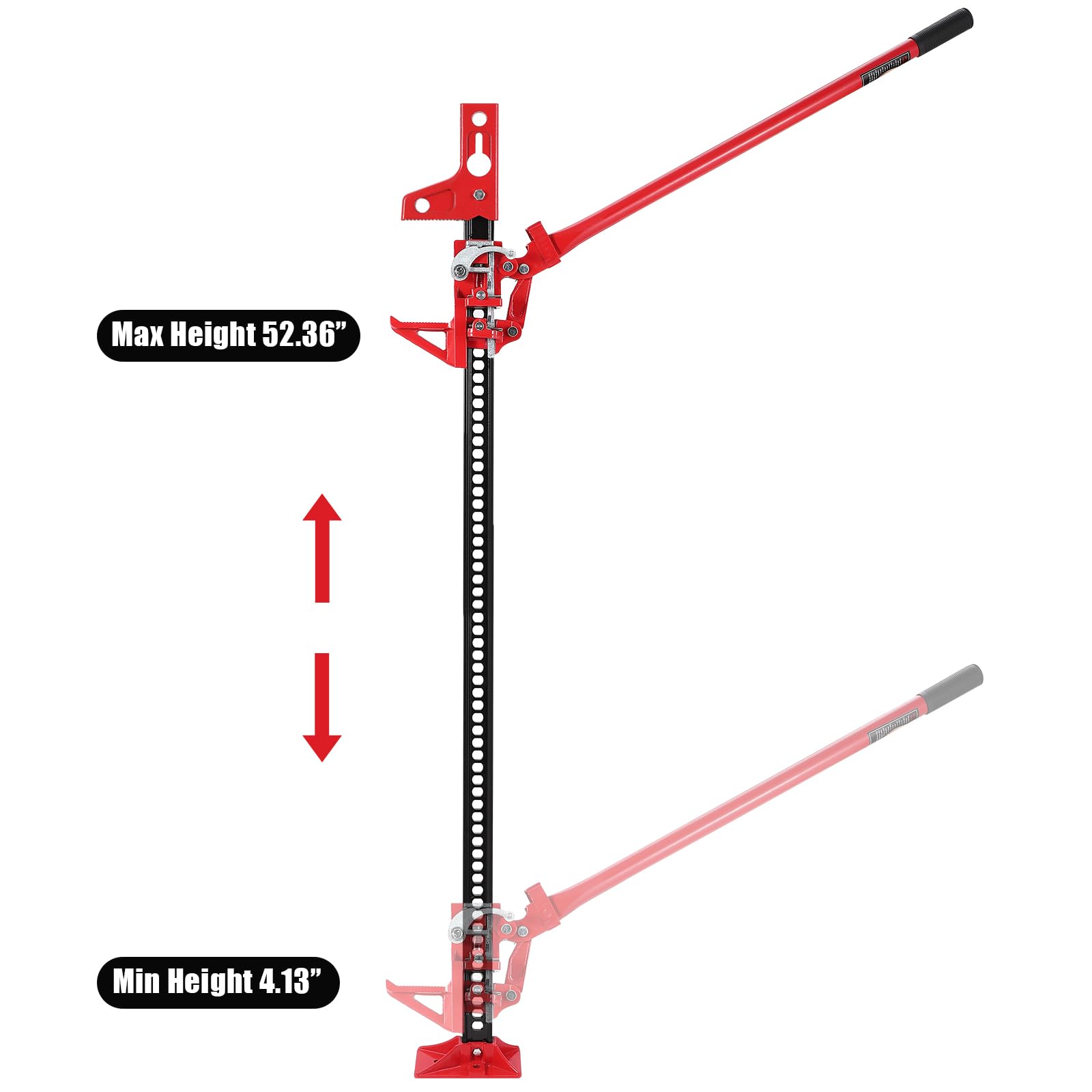Garvee 60" High Lift Farm Jack - 3.2 Ton Heavy-Duty Ratcheting Off-Road Lifting Tool with Triangular Head for Cars, Trucks, SUVs, ATVs, 4x4s, and Farm Use
