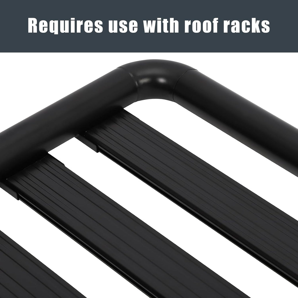 Garvee 63"X43"X6.3" Roof Cargo Basket Extra Storage Tubular Steel SUV Camping