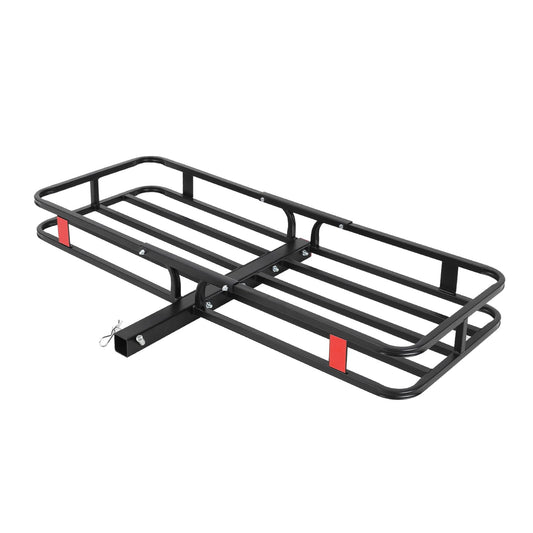 GARVEE 500 Lbs Hitch Mount Cargo Carrier Basket, 53" x 19" x 6" Rear Luggage Rack for 2" Receiver, Black Cargo Basket for Car Camping and Traveling
