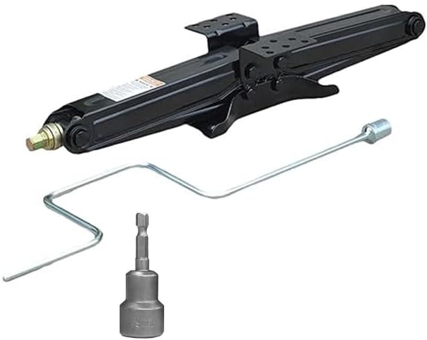 Garvee 5000 lbs RV Stabilizer Leveling Scissor Jacks - Heavy-Duty Camper Trailer Jacks with Crank Handle, 4"-24" Height Adjustable for Travel Trailers and Campers, 1pc