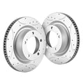 Garvee Rear Brake Rotors Disc Drilled And Slotted For 2007-2012 ES350 Avalon Camry Aluminum-Zinc Coated Rust-Resistant