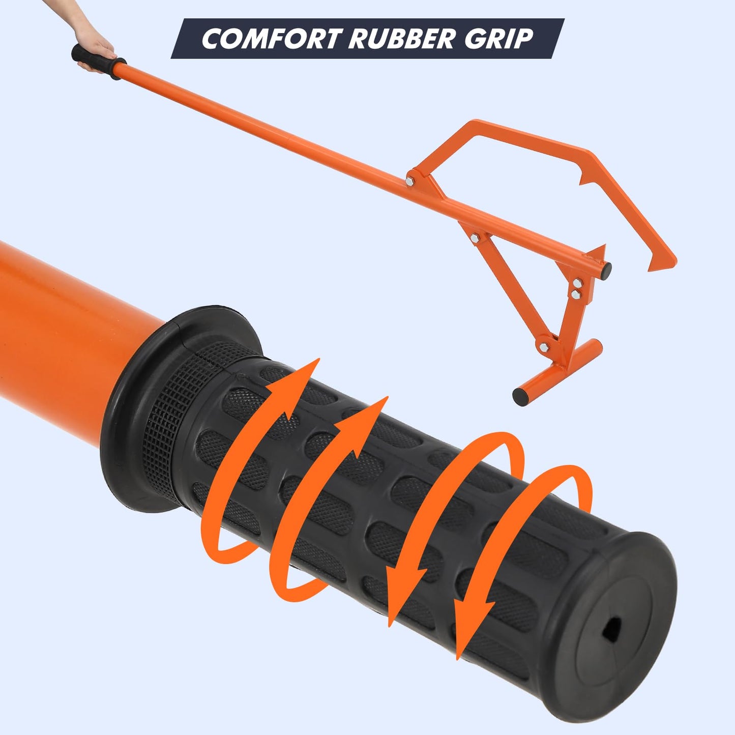 Garvee 51 Inch Timberjack Log Lifter, Adjustable Log Roller Cant Hook, Log Roller Tool Heavy Duty Steel Log Jack, Logging Tools for Rolling and Raising Up The Logs with Grip Handle
