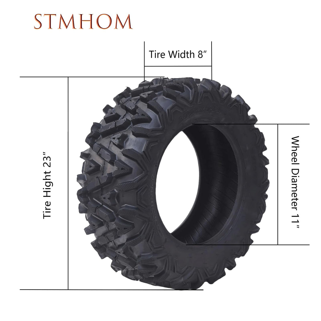 Garvee 23x8-11 ATV Tires Tubeless 6 PR All Terrain Off-Road Sand Trail 23x8x11 Black