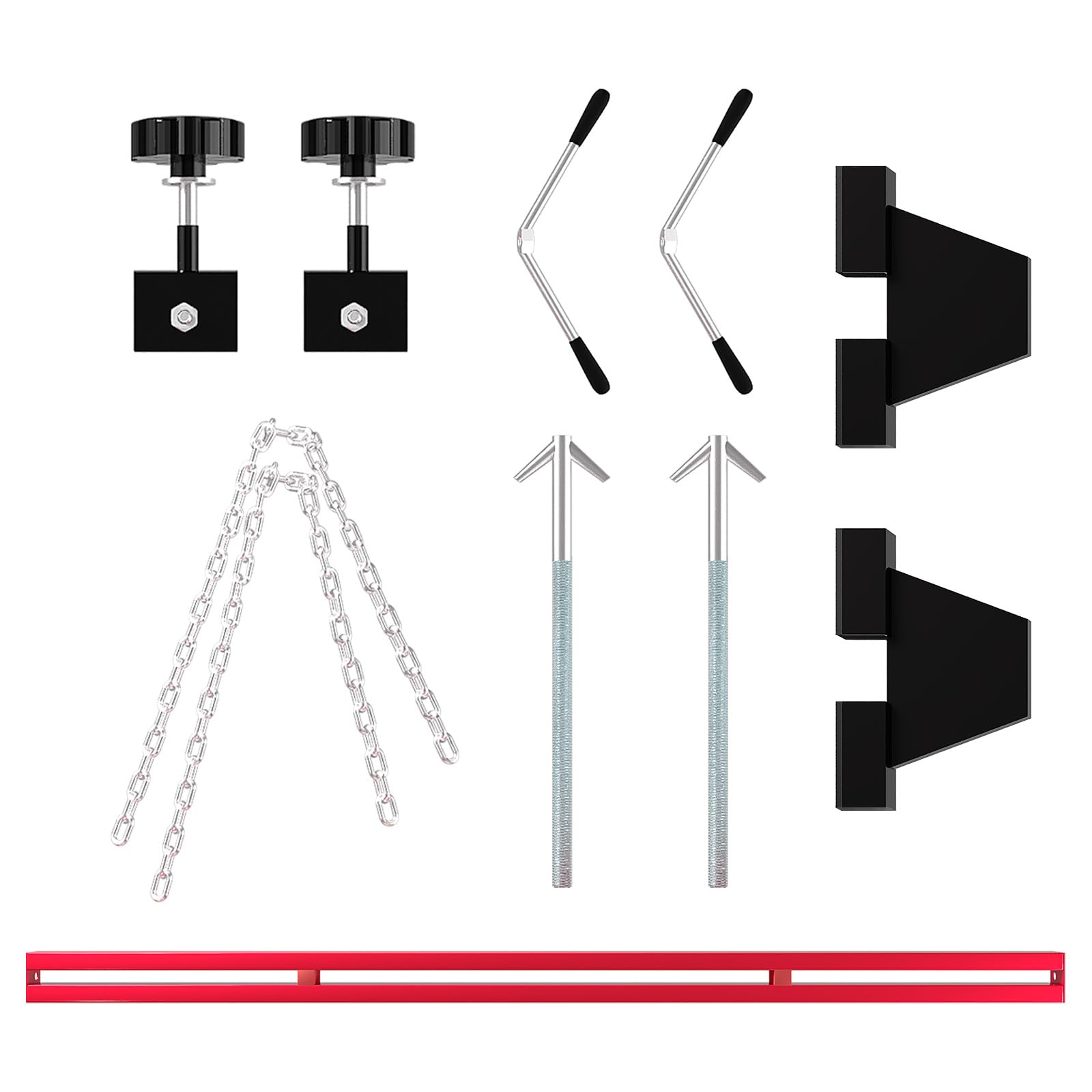 Garvee 1100 Lbs Engine Support Bar With Dual Hooks For Home Garage & Auto Repair Shop, Adjustable 59.06 In, Heavy-Duty Steel