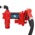 Garvee Fuel Transfer Pump 16 GPM 1/4 HP, 12 Volt DC Fuel Pump, Diesel Transfer Pump with Automatic Nozzles, Gasoline Transfer Pump with Emission & Suction Hoses for Gasoline, Diesel, Kerosene