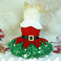 Garvee Dog Christmas Dress 3 Decorative Buckle Design Soft Comfortable Fleece Pet Clothes for Small Medium Large Dogs M Christmas red