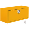Garvee 36x14x16 Inch Underbody Truck Box Black Steel Lockable Waterproof Toolbox for Tools Storage Heavy Duty Organizer, Yellow