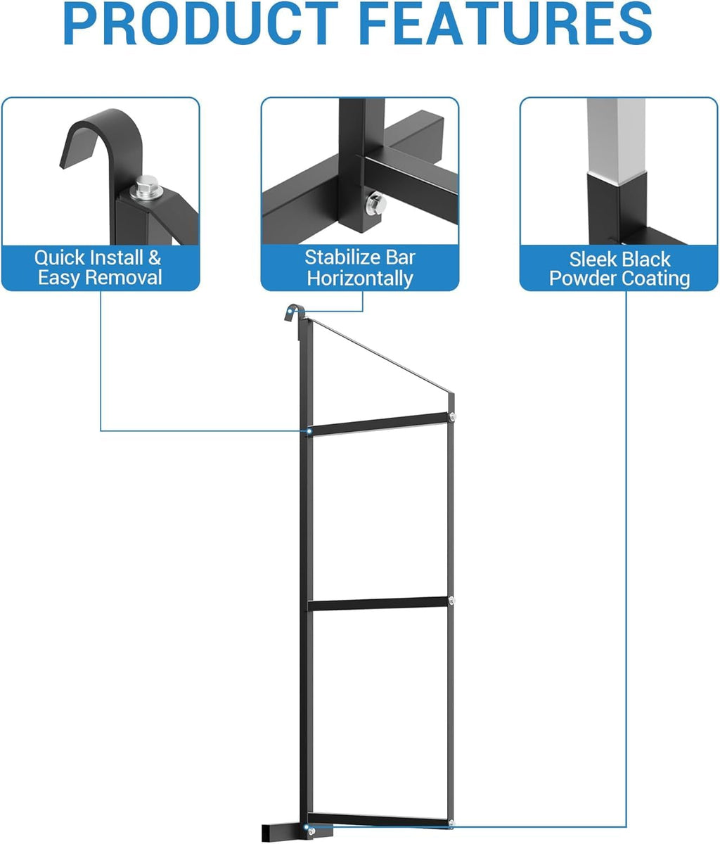Garvee Shipping Container Shelving Bracket 3-Tier, 22x60 in 1100 LBS Powder Coated Steel, for Hanging Cargo Container Heavy Tool Storage, Black