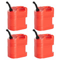 Garvee 5 Gallon Gas Can Durable Fuel Containers with View Stripe for Diesel & Gasoline Red 4 Pack