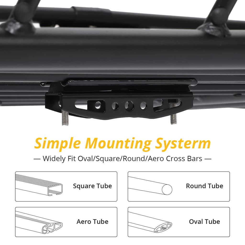 Garvee Roof Rack Cargo Basket: Line Style Anti-Rust Rooftop Cargo Carrier for SUV, Car and Truck, 50 x 38 x 6.3 Inches, Load Capacity 220 Pounds