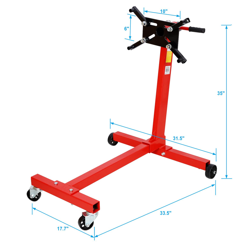 Garvee Engine Stand 1000 Pounds One Size Durable Heavy Duty Black