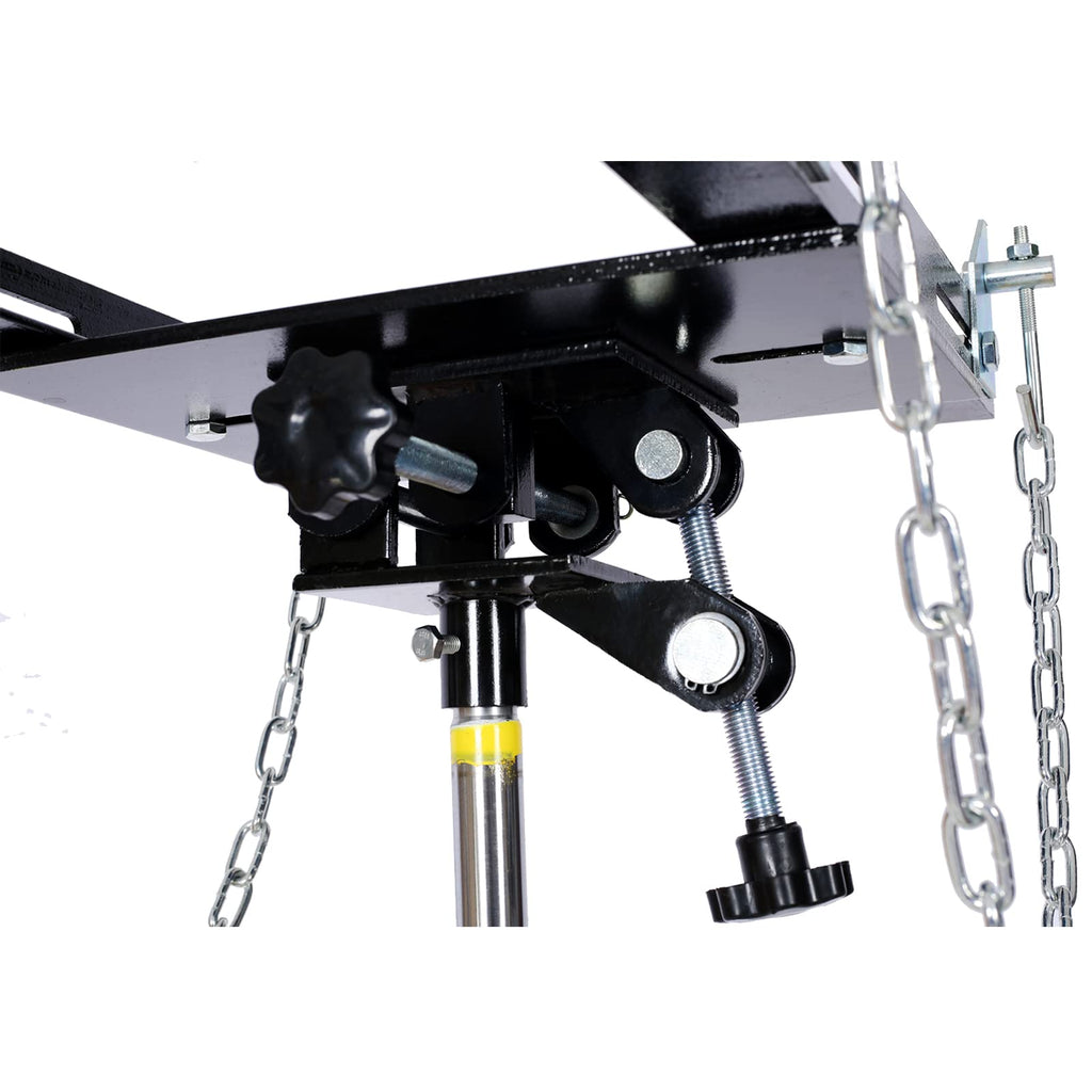 Garvee Transmission Jack 1660 Lbs Capacity Telescoping Hydraulic Jack 360° Swivel Wheel Lift Stand 2 Stage Adjustable Floor Jack Yellow