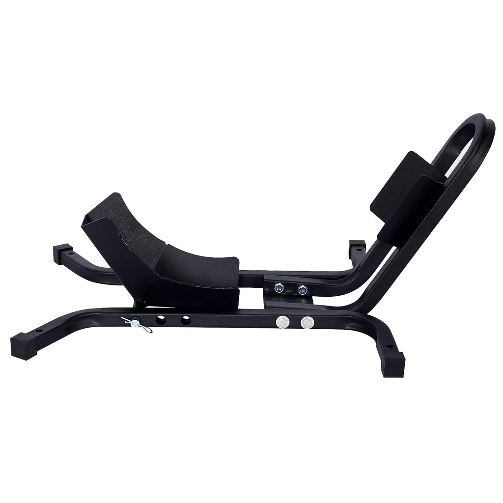Garvee Black Adjustable Trailer Motorcycle Wheel Chock Stand Heavy Duty Tube Front One Size