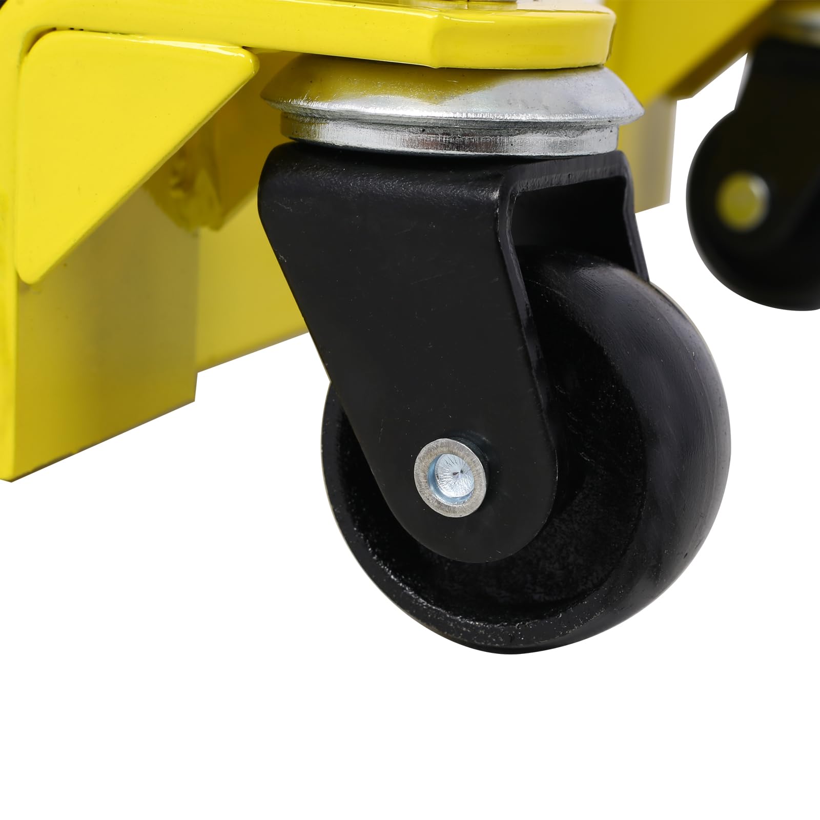 Garvee Hydraulic Motorcycle Jack Lift 1500 LBS Capacity Portable Yellow Motorcycle Dolly with Straps for Bike ATV Dirt Bikes