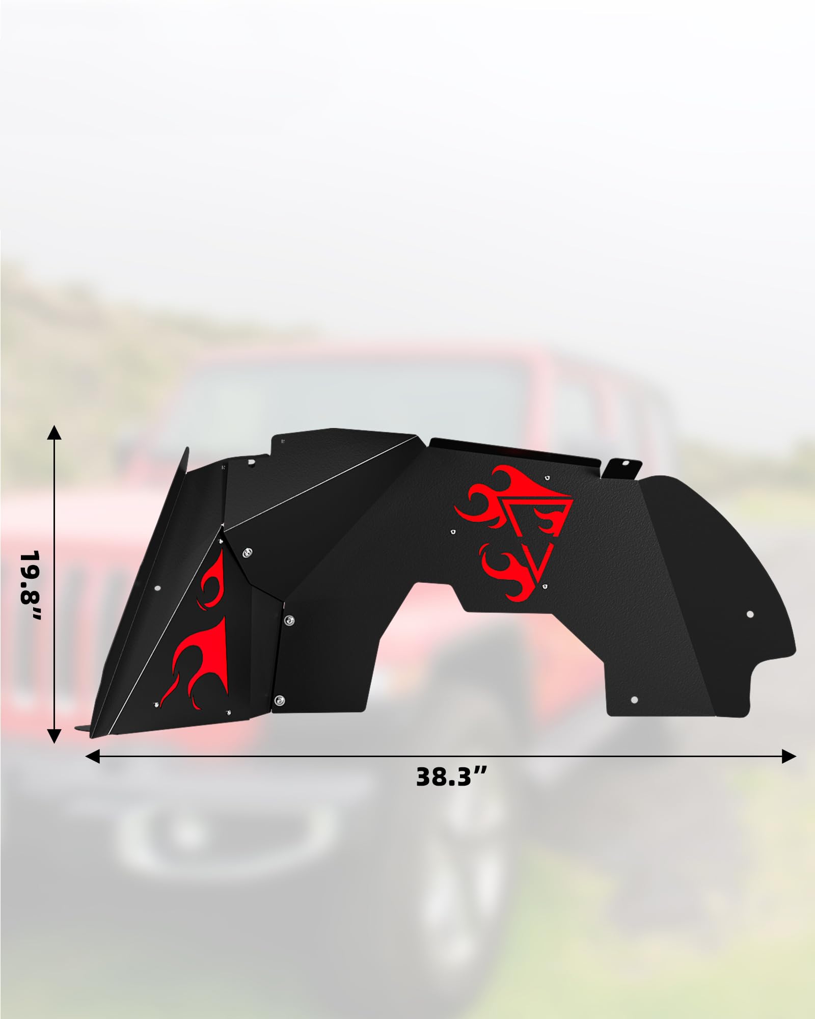 Garvee Front Inner Fender Liners Fits for 2018-2024 Jeep Wrangler JL & JLU,2 PCS Wheel Well Liners Cover,Wheel Mud Guards Flares,Bolt-on Style Splash Guards