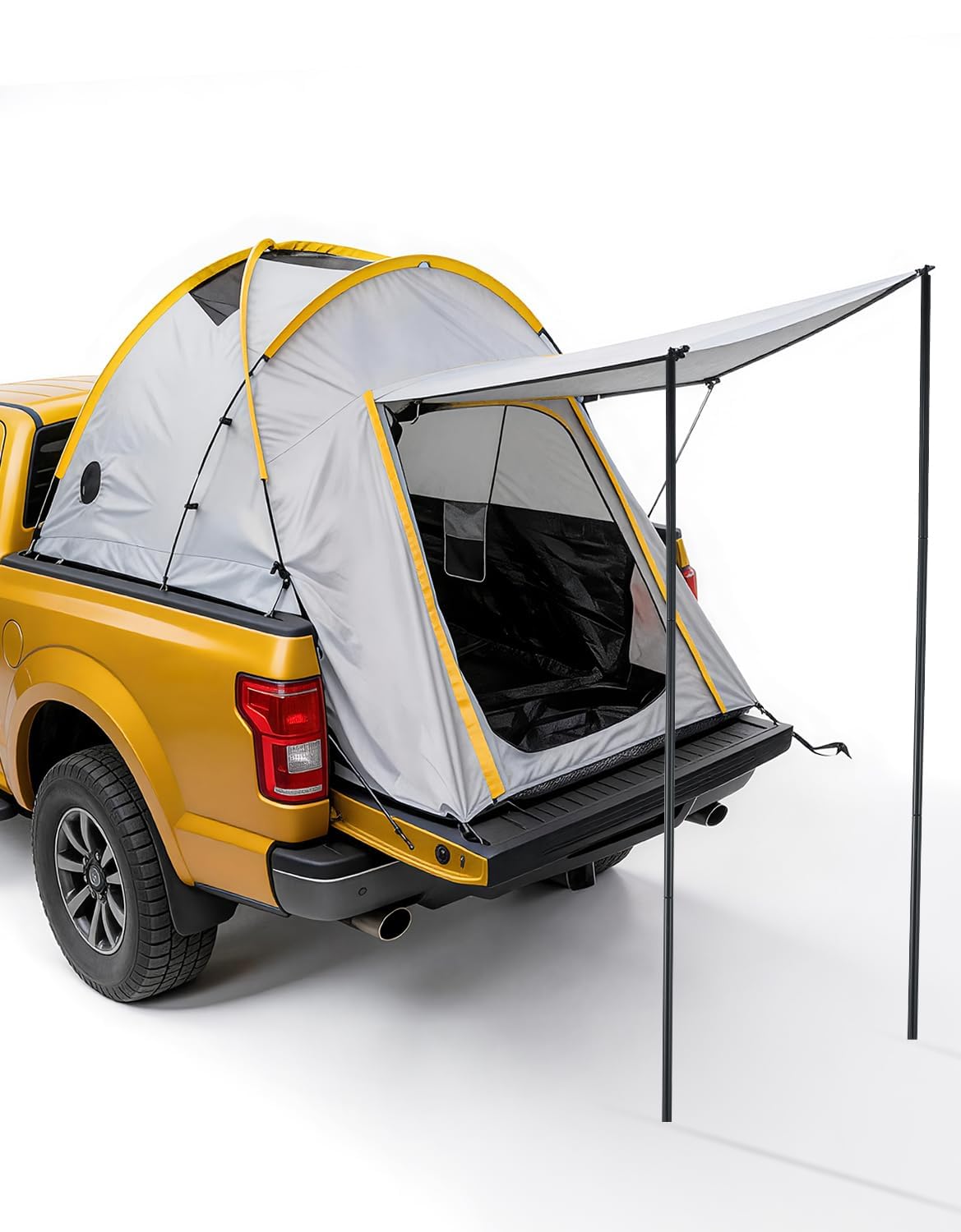 Garvee Pickup Truck Tent with Awning Shade Waterproof Oxford for 5.5-6.3 FT Truck Bed Camping Travel Outdoor Activities