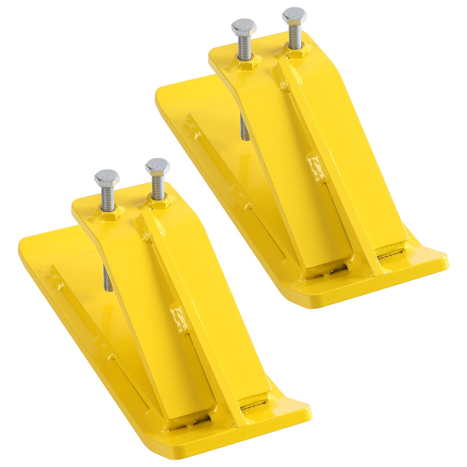 Garvee 2Pcs Yellow Tractor Bucket Ski Edge & Turf Skid Protector